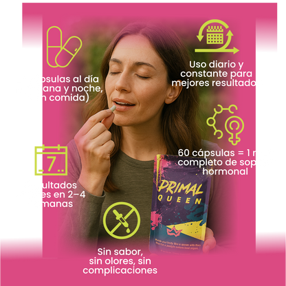 Primal Queen Suplemento Hormonal para Mujeres