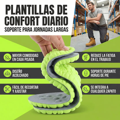 Plantillas con Memory Foam - Para Largas Jornadas Laborales