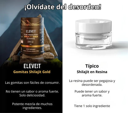 Gold Gomitas de Shilajit Puro del Himalaya: Con Ashwagandha, Black Musli y Gokshura