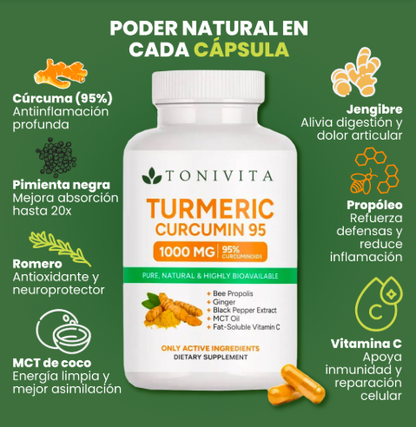 Turmeric Curcumin® - 120 Capsulas de Cúrcuma