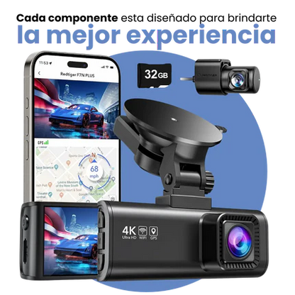 RedTiger® Cámara Frontal y Trasera para Carro