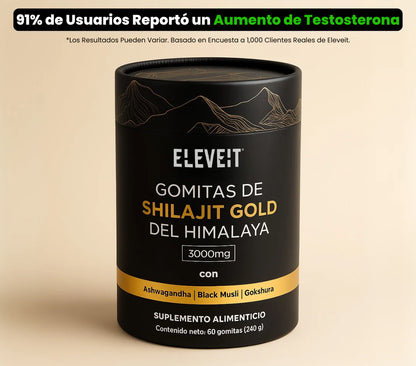 Gold Gomitas de Shilajit Puro del Himalaya: Con Ashwagandha, Black Musli y Gokshura