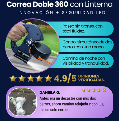 Correa Doble 360 Mascotas