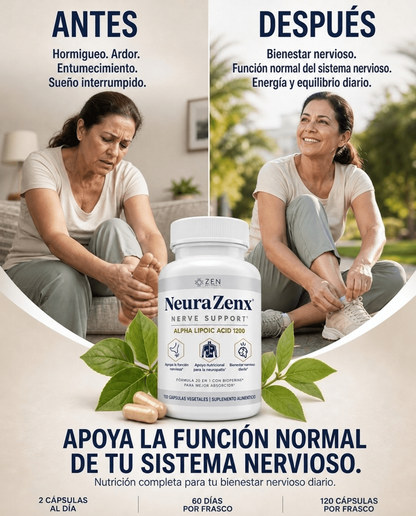 Neura Zenx | Suplemento para Neuropatía 20 en 1